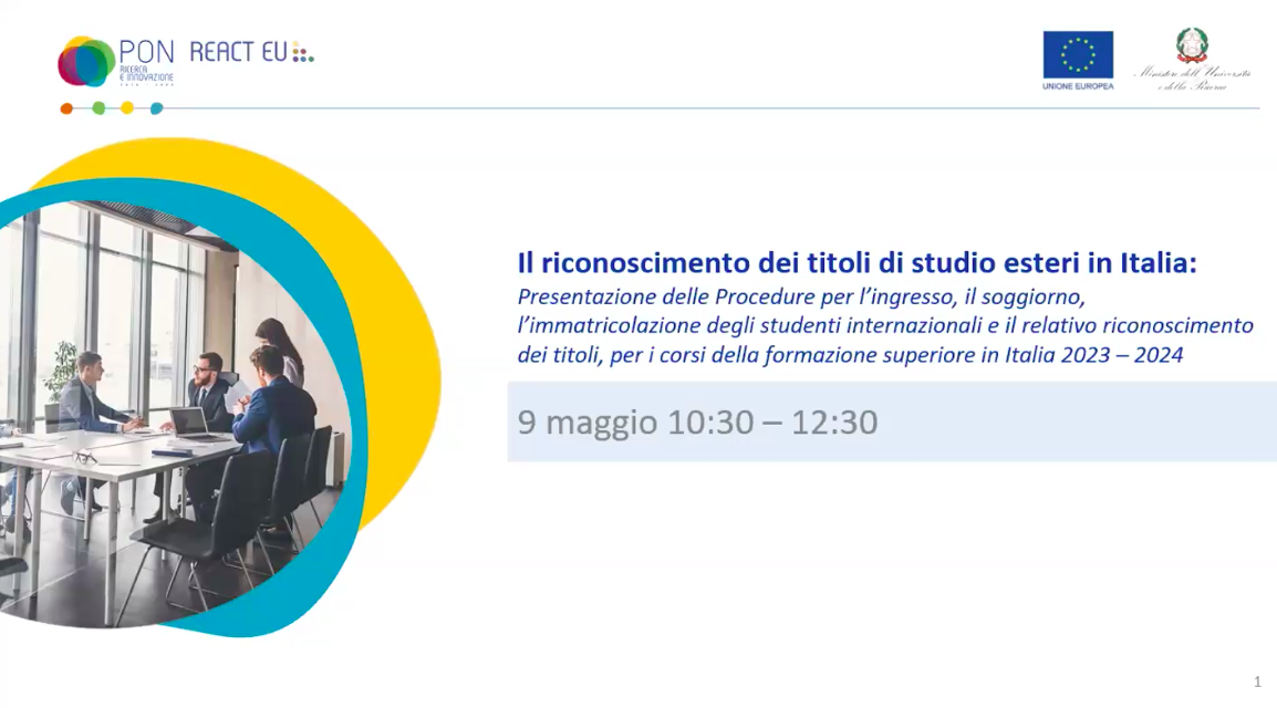 Webinar 9 maggio